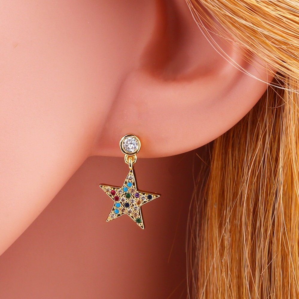 Sold 🚫Cubic Zirconia & Copper ⭐️ earrings